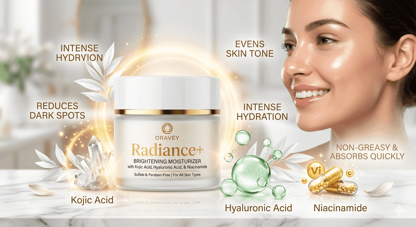 Achieve Radiant Skin with Oravey Radiance+ Brightening Moisturizer